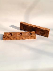 Portavelas de Madera Hecho a Mano, Decoración Rústica para Mesa - Product Image 5