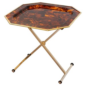 Rectangular Brass Decorative <b>Tray</b> with Checkered Pattern and <b>Gold</b>-Plated Finish Modern Design Single-Piece Package - Product Image 2