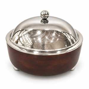 Round Shape Wooden and stainless steel Casseroles With LId New Style <b>Food</b> <b>warmer</b> in wholesale - Product Image 3