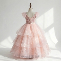 Robe de bal de princesse de luxe rose brodée scintillante pour adolescentes et jeunes filles, idéale pour mariage, fête, concours de beauté et occasions formelles