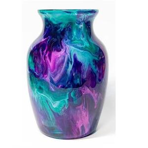 Vase à fleurs en bois fini résine, best-seller, pour une utilisation en décoration de mariage, vases à fleurs en bois de haute qualité - Product Image 2