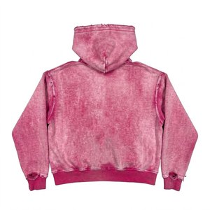 Sudadera con Capucha para Mujer, Estilo Tie-Dye Rosa, con Logotipo Personalizado, Manga Larga, Tejido de Punto, Spandex/Poliéster, Cierre de Cremallera, Transpirable - Product Image 2