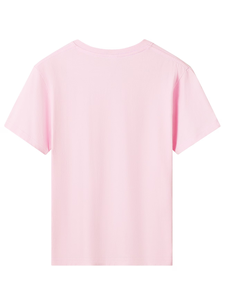 Custom Design Pink Short Sleeve O-Neck Unisex T-Shirt Kids Adults Casual Wear Printed Jersey Anti-Pilling 100% Cotton 160g - Product Image 3