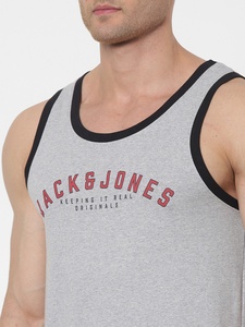 Camiseta de tirantes sin mangas de talla grande XL para hombre, Camiseta deportiva transpirable de algodón con estampado de logotipo personalizado para entrenamiento, camiseta informal de verano - Product Image 4