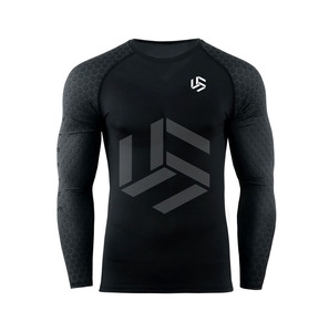 เสื้อรัดกล้ามเนื้อ MMA สำหรับผู้ชาย เสื้อออกกำลังกายแบบยืดกระชับ เสื้อกีฬา เสื้อฟิตเนส เสื้อรัดรูปป้องกันการเสียดสี - Product Image 6