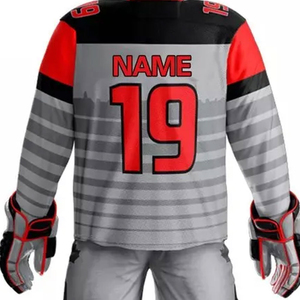 Best Selling Unisex Ice Hockey Uniforms 100% Polyester Breathable Eco-Friendly Anti-Bacterial Soft Touch Sets Custom Plus Size - Product Image 6