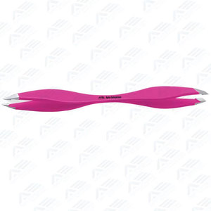 High-Quality Precision Beauty Tools <b>for</b> Professional Salon Use Wholesale Custom Color Stainless Steel Slanted Eyebrow Tweezers - Product Image 6
