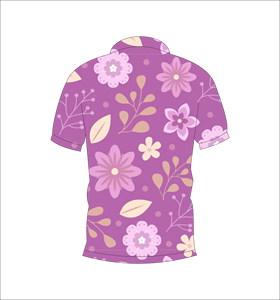 Camisa Polo con Estampado Floral Morado para Hombre, Sublimación Personalizada, Manga Corta, Verano, Informal, Transpirable, Ligera, para Golf - Product Image 2
