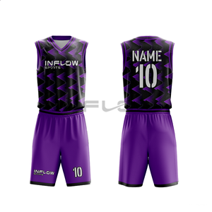 Maillot de basket-ball réversible personnalisable 100% polyester, ensemble d'uniformes de sport respirants et abordables pour l'entraînement - Product Image 3