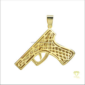 Custom Statement Pendant In 925 Sterling <b>Silver</b> With Premium Moissanite Diamond Stone Setting - Product Image 2
