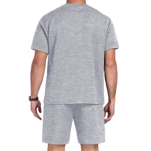 Ensembles de T-shirts d'été épais pour hommes, coupe classique, couleur unie, sensation rafraîchissante, respirant, col ras du cou fin, 100 % polyester, anti-boulochage - Product Image 5