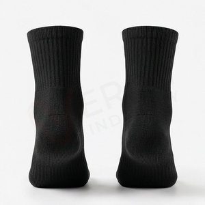 Chaussettes de sport noires pour hommes à 5 orteils, tricotées, respirantes, en Spandex et Polyester, style uni pour l'été - Product Image 2