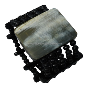 Bracelet artisanal en os naturel, multi-perles, extensible, style tribal ethnique, bijoux de mode pour femmes, cadeau élégant - Product Image 3