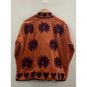 เสื้อแจ็คเก็ตผ้ากำมะหยี่ถักปักมือลายดอกไม้ คอจีน แขนยาว เปิดด้านหน้า สำหรับผู้หญิง ฤดูใบไม้ร่วง/ฤดูหนาว/ฤดูใบไม้ผลิ - Product Image 5