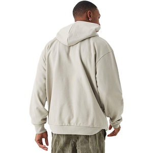 New Color Matching Embroidered Quarter-<b>Zip</b> Front Logo Men's American Half-chain Thick Pullover Loose Hoodie 100% Cotton Fleece - Product Image 2