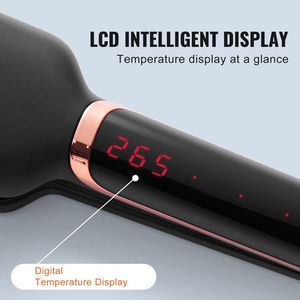 Plancha de Pelo de Titanio de 2 Pulgadas con Pantalla LCD, Doble Voltaje (110V/240V), 11 Ajustes de Temperatura, Iones Negativos Infrarrojos para Salón - Product Image 4
