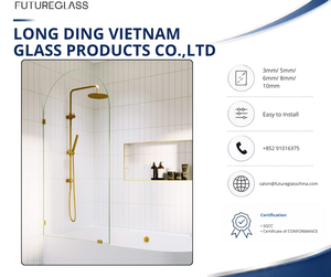 Verre trempé ultra-clair OEM disponible de Long Dinh, résistant aux rayures, avec bords lisses, pour la fabrication de fenêtres et de portes. - Product Image 1