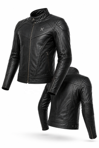 Chaqueta de Motocicleta Deportiva de Cuero |   Negro Carbón y Verde Azulado |   Fabricante OEM ODM |   Diseño de Calidad Premium |   Ropa de Carreras |   Logotipo X - Product Image 6