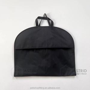 Sac de vêtements pliable de grande capacité en tissu Oxford noir de haute qualité, réutilisable, avec logo personnalisé, pour hommes, femmes, magasins de vêtements. - Product Image 4