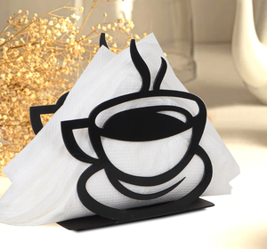 Porte-mouchoirs en métal créatif noir, porte-serviettes en fil de fer forgé, anneau à serviettes en métal à prix avantageux - Product Image 6