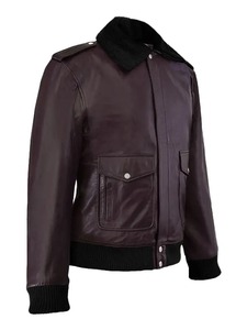 Chaqueta de cuero Dominik Purple Blouson para hombre - Product Image 2