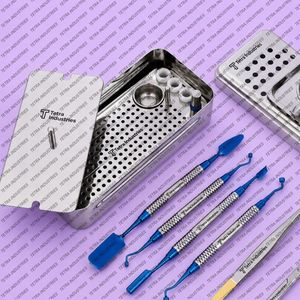 Juego de Instrumentos Quirúrgicos Dentales de Acero Inoxidable Reutilizables Manuales para Fibrina Rica en Plaquetas (PRF), Injerto Óseo, Membrana GRF, CE ISO - Product Image 3