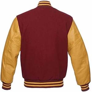 Chaqueta universitaria de béisbol para hombre, diseño de huesos de esqueleto color crema, con mangas, precio mayorista, publicada por Dress Sports - Product Image 6