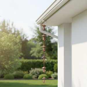 Luxury <b>Copper</b> Metal Rain Chain for Villa Exterior - Product Image 2