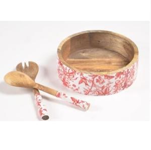 Tazón de Madera con Diseño Esmaltado, Vajilla para Restaurantes y Servicios de Catering, Accesorios para el Hogar, Tazón para Servir Ensaladas - Product Image 1