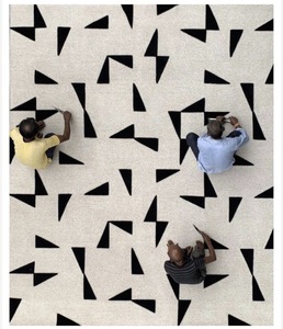 Luxury Handmade Wool/<b>Silk</b> Tufted Geometric Modern Textured Pattern Rug Living Room Bedroom High Quality Washable Non-Slip Extra - Product Image 6