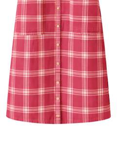 Vestido Camisero Rojo a Cuadros para Mujer, Manga Larga, Cierre de Botones, Midi, Casual, Holgado, de Algodón Tejido, con Bolsillos, para Primavera, Estilo Diario - Product Image 6