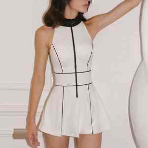 Vibrant Athletic Cooling Breathable Flexible Spandex Nylon Trendy Fashion Victory <b>Skirt</b> Top Women Tennis Uniform - Product Image 1