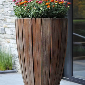 Pot de fleurs de table en laiton, imprimé UV, fait main, écologique, pour décoration de mariage et de maison, avec motif côtier - Product Image 1