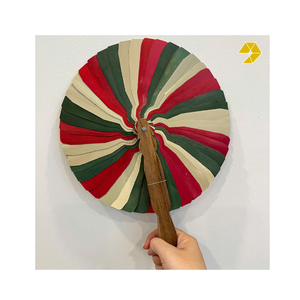 พัดใบปาล์มมะพร้าวรักษ์โลก งานฝีมือไม้ไผ่ทำมือจากเวียดนาม พัดสั่งทำพิเศษสำหรับแขกงานแต่งงาน ของชำร่วยงานปาร์ตี้ ของที่ระลึก - Product Image 3