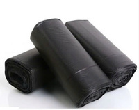 Sacs poubelles noirs anti-humidité de qualité alimentaire, en rouleau, à fermeture éclair, jetables, pour usage domestique, en plastique, avec impression en héliogravure