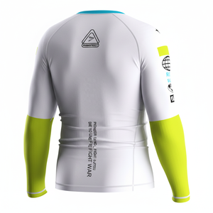 Premium Men's MMA Rash Guard Long Sleeve BJJ Jiu-Jitsu Compression Shirt <b>Grappling</b> Training Wear Heat-Transfer Printed - Product Image 2