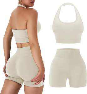 ชุดออกกำลังกายสำหรับผู้หญิง กางเกงเลกกิ้งกระชับสัดส่วนพร้อมเสื้อแจ็คเก็ตซิปมีกระเป๋า - Product Image 1