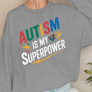 AUTISMO es mi superpotencia sudaderas de mujer - Product Image 4