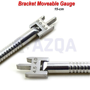 Support en acier inoxydable, jauge mobile réglable, instrument de mesure orthodontique pour une pose précise des brackets - Product Image 5