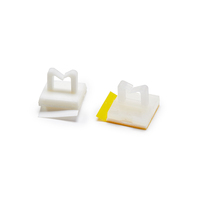 Clips adhésifs pour câbles Essentra, passe-câbles adhésifs, organisateur de câblage, MWSB Micro Wire Saddle sur base adhésive