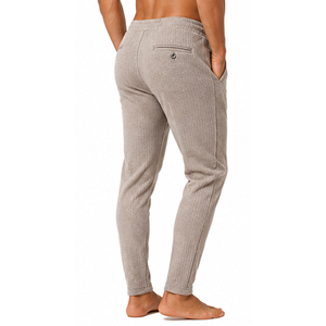 Mens Casual Waffle Knit <b>Trousers</b> Slim Fit Textured Pants <b>Elastic</b> Drawstring <b>Waist</b> Comfortable Daily Wear Jogger Bottoms Custom - Product Image 5