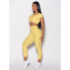 Ensemble de yoga pour femmes : leggings taille haute, soutien-gorge de sport respirant et extensible, tenue de fitness et de sport pour la gym - Product Image 3