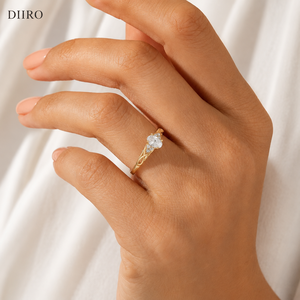 Oval Cut Engagement Diamond <b>Ring</b> 14K Yellow Gold Plated Bridal Wedding <b>Ring</b> <b>Band</b> Romantic Moissanite Jewelry - Product Image 4