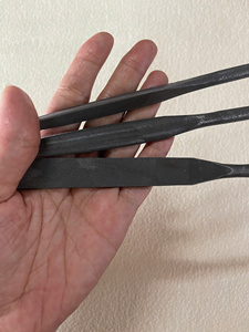 MEILLEURE OFFRE Lot de 3 types de limes en acier 200 mm D20, triangulaires, carrées, semi-hautes, de précision pour bijoutier, à extrémités coniques, épaisseur 7 mm, dorées - Product Image 3