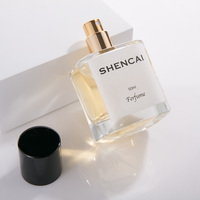 Flacon de parfum en verre minimaliste rond et carré avec embout à sertir, 30 ml et 50 ml, pour une fragrance magnifique