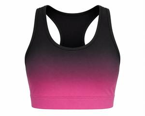 Women's Ombre Gradient <b>Racerback</b> Seamless Eco-Friendly Sports Bra High for Workout Yoga Gym Fitness Activewear Crop <b>Top</b> - Product Image 3