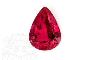 พลอยทับทิมสีแดงตัดเป็นลูกแพร์ขนาดตามสั่งสำหรับการออกแบบเครื่องประดับที่ดี - Product Image 3