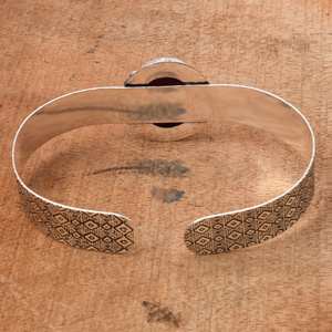 Bracelet manchette en argent sterling 925 avec rubis de haute qualité, fait main, style religieux, bijoux naturels pour femmes, vente en gros, cadeau - Product Image 6