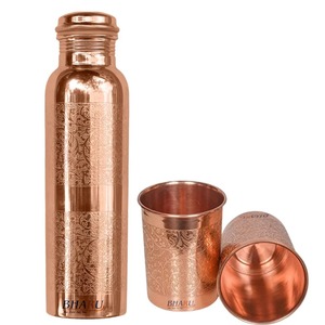 Bouteille à bière classique en cuivre Antique Creations – Anti-fuite, grande capacité, cadeau d'affaires pour usage domestique - Product Image 3
