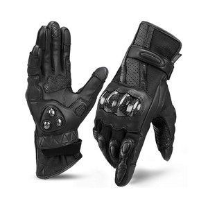 Guantes de Carreras de Cuero con Protección Completa en los Dedos y Nudillos, Malla Transpirable para Ciclismo al Aire Libre, Uso Masculino - Product Image 1